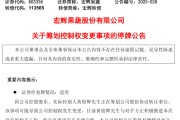 测算八字明日停牌！又一A股，筹划控制权变更